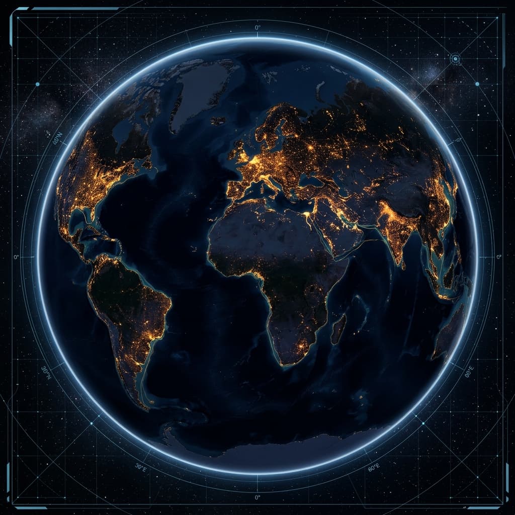Photorealistic Satellite World Map